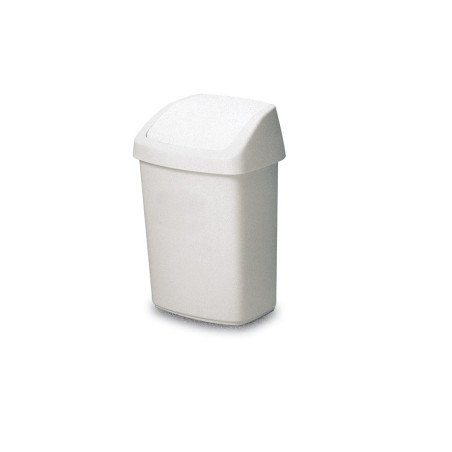 PAPELERA TAPA BASCULANTE BLANCA 30 L.